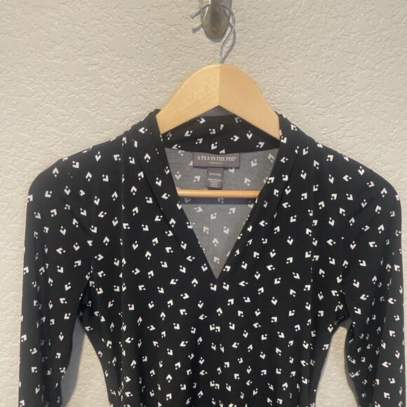 A Pea In The Pod Women Maternity Long Sleeve Top Floral Blouse Small Shirt - Picture 4 of 10